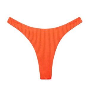 Monday Swimwear Tamarama Bottom Papaya Ribbed - Size M - NWT